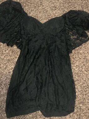 Symphony Black Lace Off-Shoulder Dress